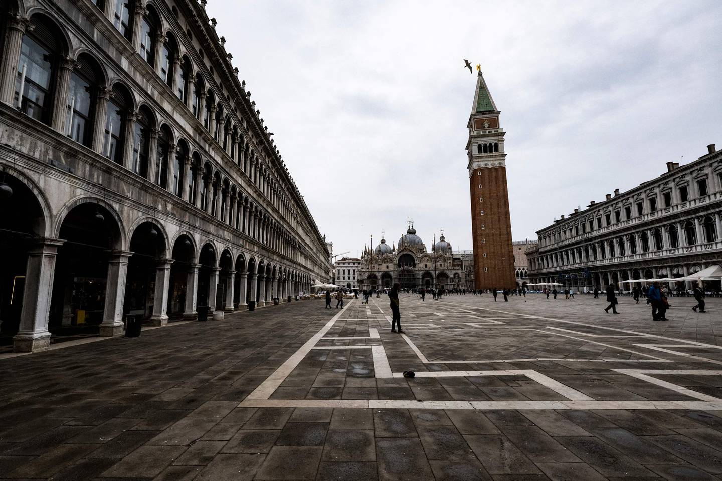 In Venice, the famed Piazza San Marco welcomes the restoration of the Procuratie Vecchie, one of the most relevant works of 16th century Italian Renaissance architecture.  AFP