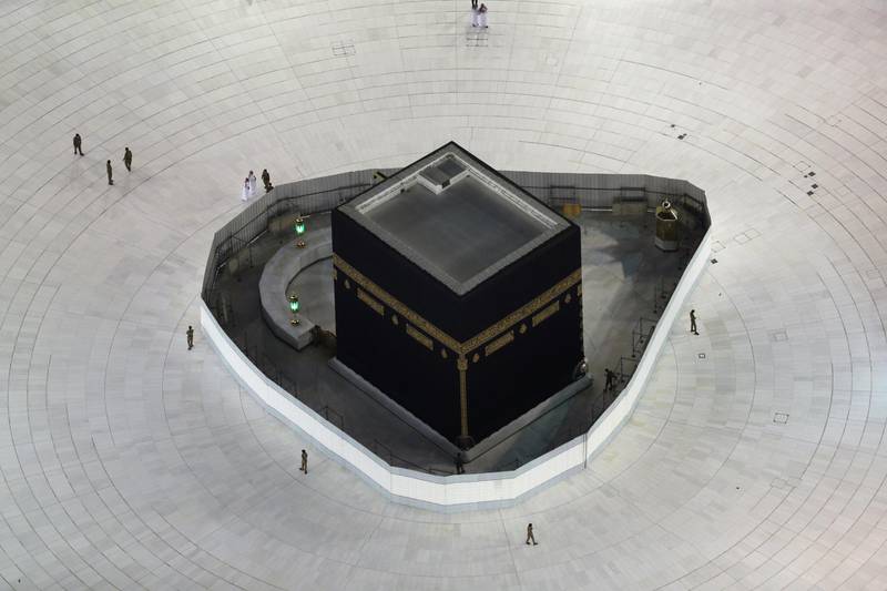 A view of Kaaba at the Grand Mosque, which is almost empty of worshippers. Reuters