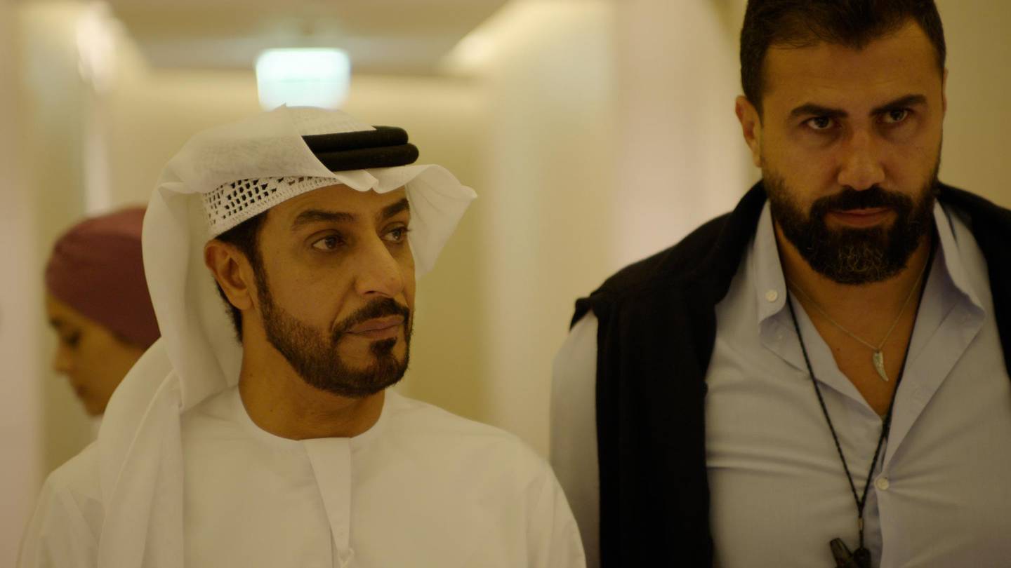 Abdulmohsen Alnemr and Khaled Alkeesh in a scene from 'The Platform'. Filmgate Productions 