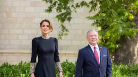 Queen Rania wears embroidered black Dior gown for Jordan's royal wedding