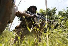 A Nigerien special forces soldier takes part in a US Africa Command annual special operations event in Jacqueville, Ivory Coast, this month. EPA