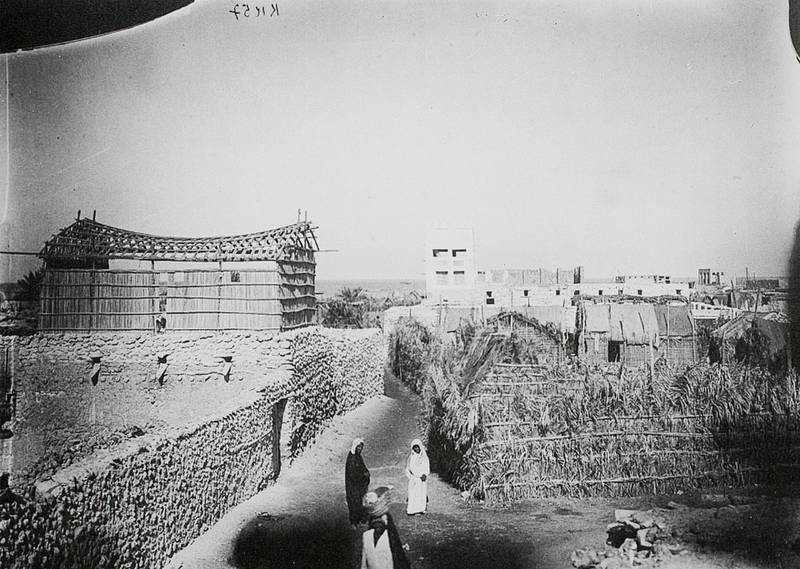 A street view of Bahrain by Hermann Burchardt, 1903.