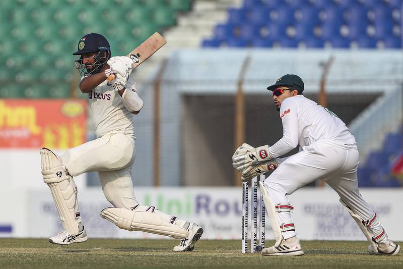 India's Cheteshwar Pujara missed out on a century on Wednesday. AP