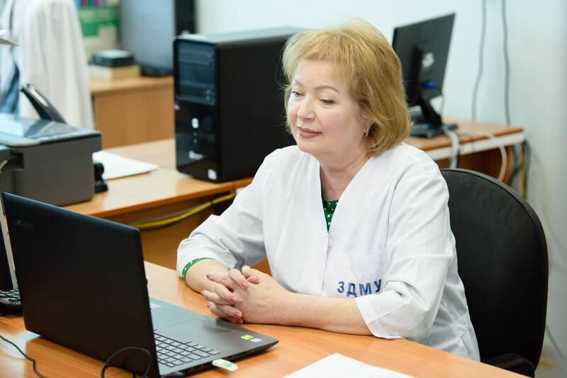 More than 70 classes are held daily online as Ukrainian professors teach the curriculum to medical students who fled for safety following the invasion by Russia. Photo: Zaporizhzhia State Medical University