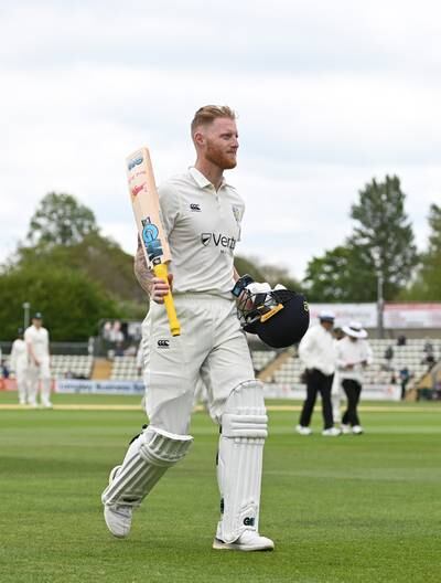 Ben Stokes scored a record century for Durham in the County Championship match against Worcestershire. Getty