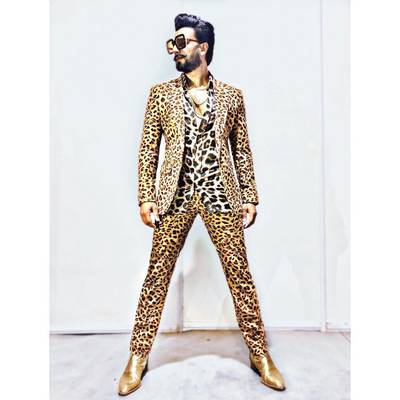 Contrasting leopard prints made for a head-turning finish in February 2019. Instagram / Ranveer Singh