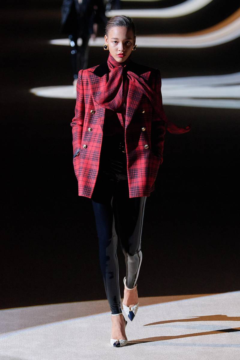 A look from the Saint Laurent autumn / winter 2020 collection, by Anthony Vaccarello. Courtesy Saint Laurent