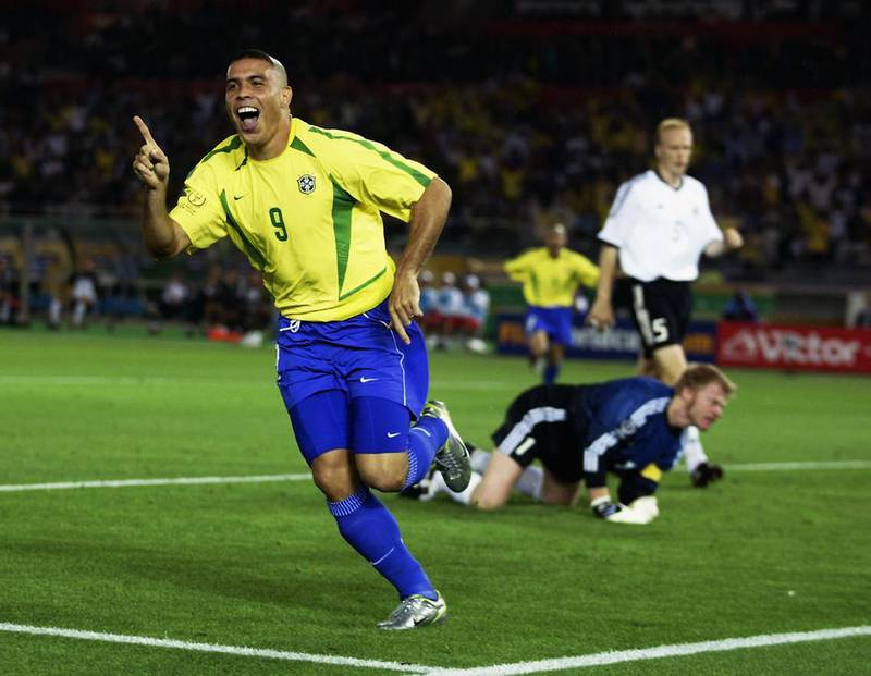 2002: Germany 0 Brazil 2 (Ronaldo 67', 79'): Redemption for Ronaldo after the drama and disappointment of four years previously as the striker scored both goals and earned the man of the match award in Japan. It was Brazil's fifth title. Getty