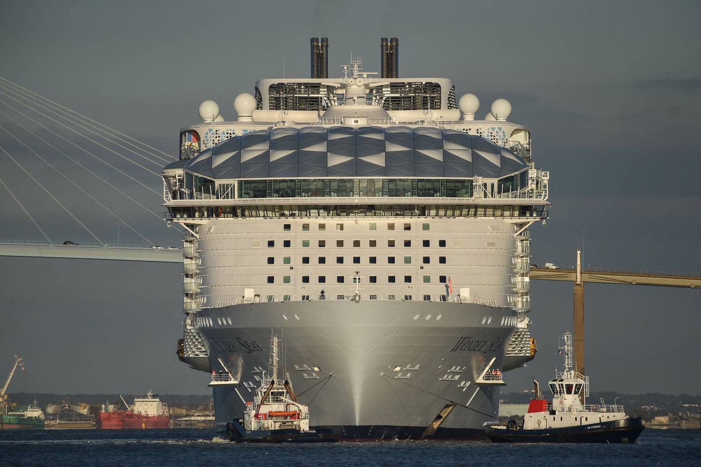 The 'Wonder of the Seas' can host 6,988 guests and 2,300 crew members. AFP