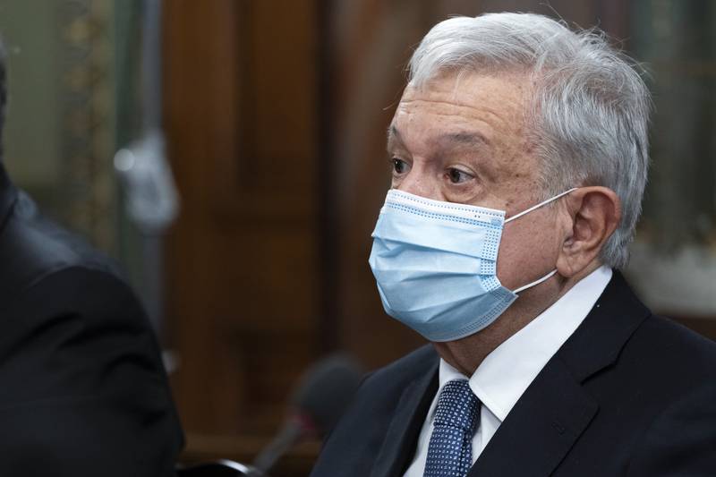 Mexican President Andres Manuel Lopez Obrador in January tested positive for Covid-19 for a second time. AP