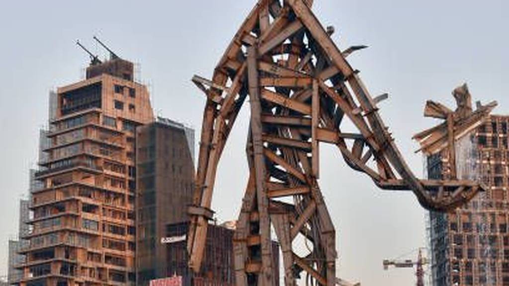 Lebanese split on Beirut port memorial giant sculpture