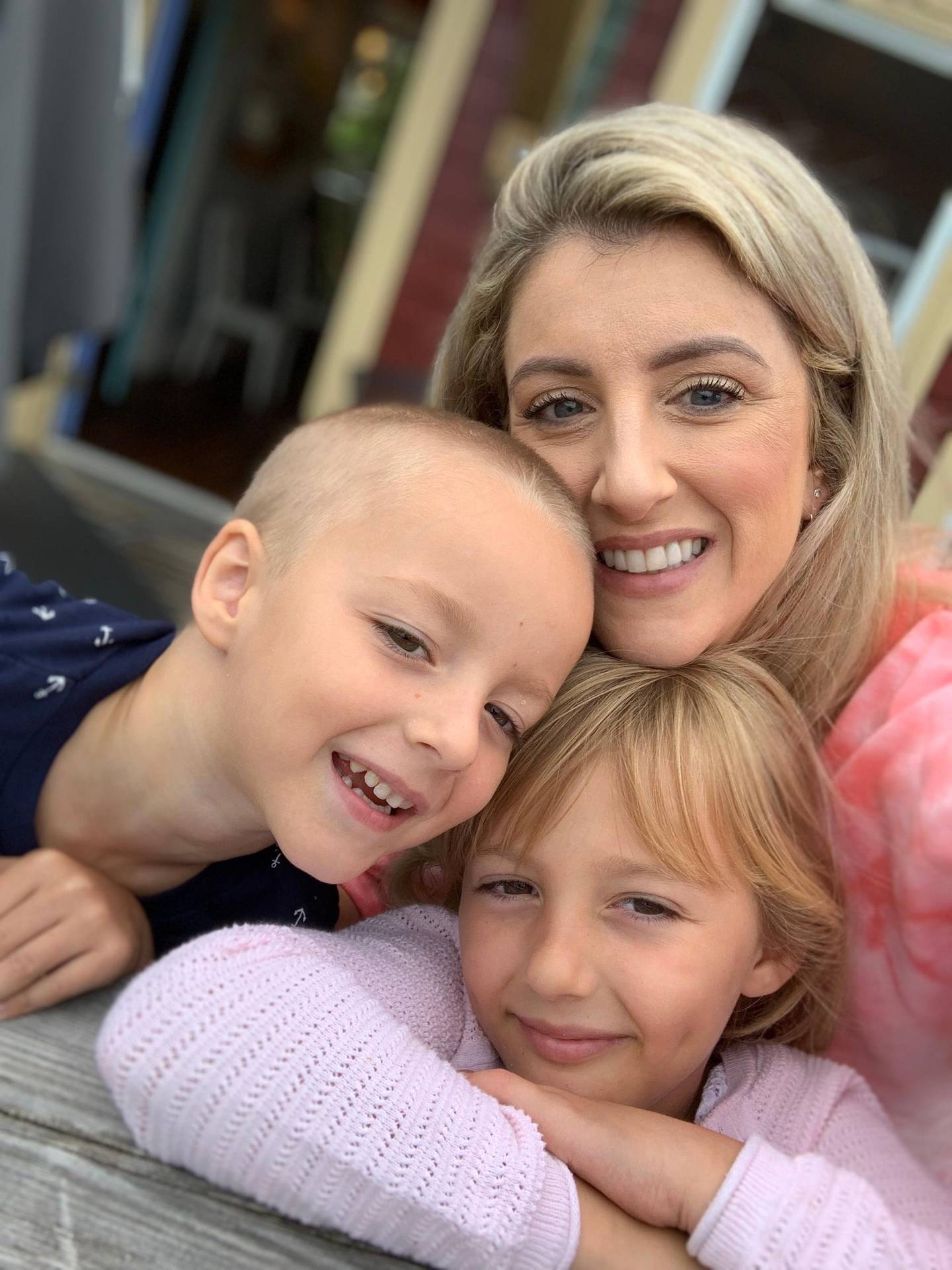Hollie Corkum Sears with her son Jenson and daughter Amelia