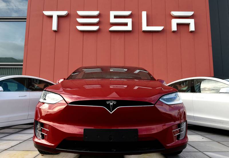 Tesla earned $2.3 billion in net profit in the three-month period to the end of June, beating market estimates. AFP