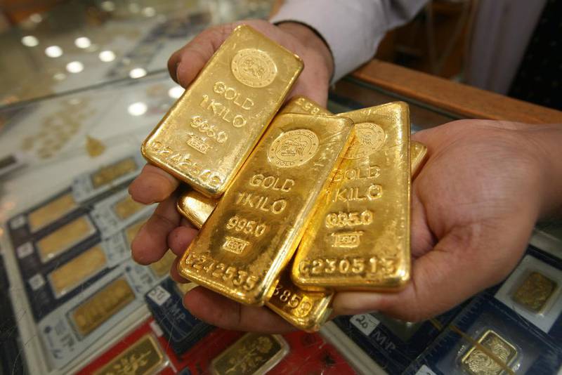 The gold price hit a seven-month low of $1,238 an ounce last week before returning to $1,260.  Randi Sokoloff / The National