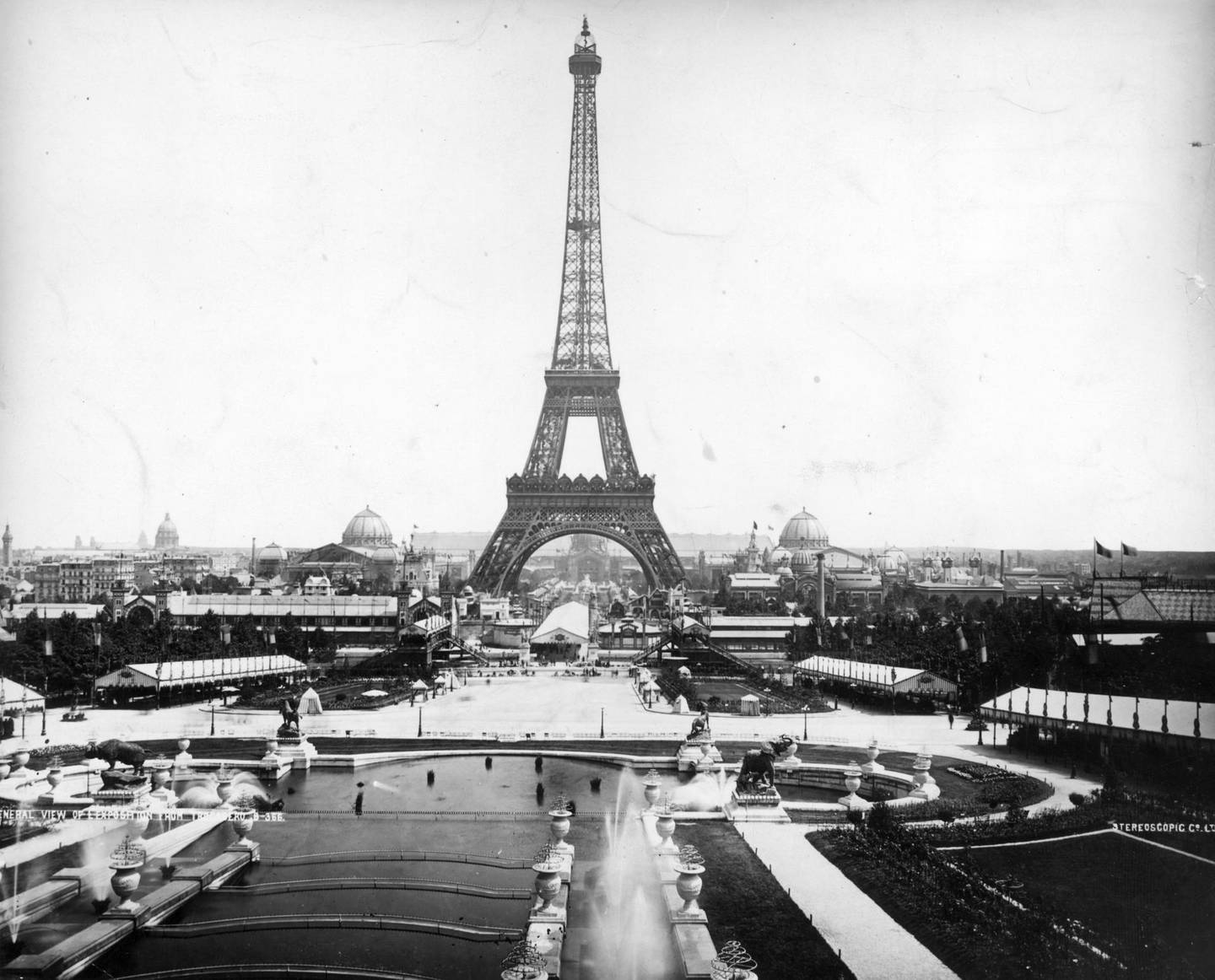 1889:  The Eiffel Tower and the Exposition Universelle in Paris.  (Photo by London Stereoscopic Company/Getty Images)