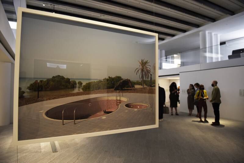 Tarek Al-Ghoussein’s ongoing series from 2015 'Odysseus', on view at Louvre Abu Dhabi. Vidhyaa Chandramohan / The National