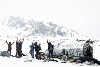 Society of the Snow aims to piece together the events following a plane crash in the Andes in 1972. Photo: Mision de Audaces Films