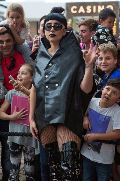PERTH, AUSTRALIA - AUGUST 17:  Lady Gaga meets and greets fans inside Crown Metropol on August 17, 2014 in Perth, Australia. Her first Australian show starts in Perth on 20 August.  (Photo by Matt Jelonek/Getty Images)