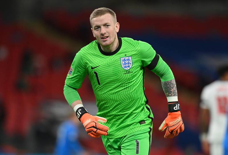 ENGLAND RATINGS: Jordan Pickford, 5 – Paid tribute to Ray Clemence before kick-off when he placed behind his goal a yellow top with ‘Clemence 1’ on the back. Was untested throughout the game. EPA