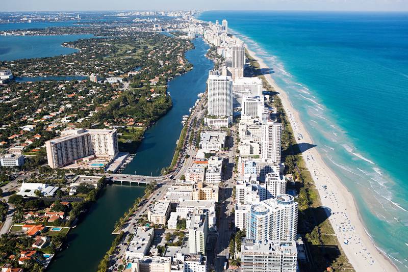 Prime residential prices in Miami grew a world-beating 22 per cent this year and it will lead the pack in 2022, with prices expected to rise 10 per cent, according to Knight Frank. Getty Images