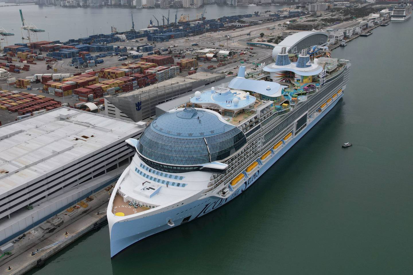 Icon of the Seas, the world's largest cruise ship, docks in Miami ahead ...