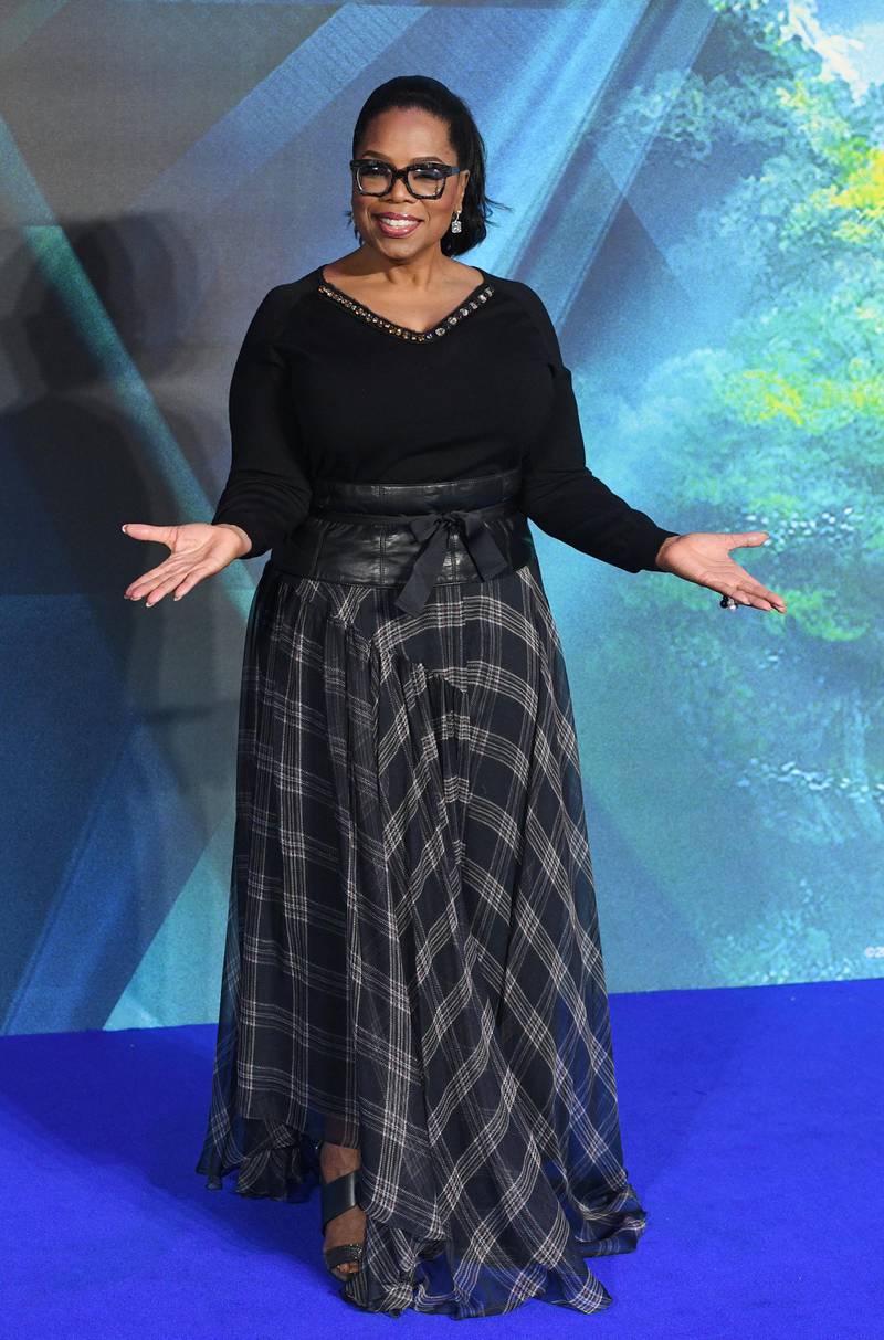 epa06601506 US talk show host and actress Oprah Winfrey arrives to the European premiere of 'A Wrinkle in Time' in London, Britain, 13 March 2018. The movie opens across British theaters on 23 March.  EPA-EFE/FACUNDO ARRIZABALAGA