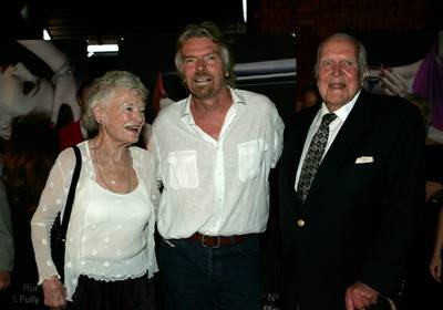 Sir Richard Branson with his father and mother at a party in 2004 in Sydney.