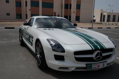 May 5, 2013 - provided photo of the   Mercedes SLS owned by the Dubai Police   Courtesy Dubai Police   Mercedes SLS