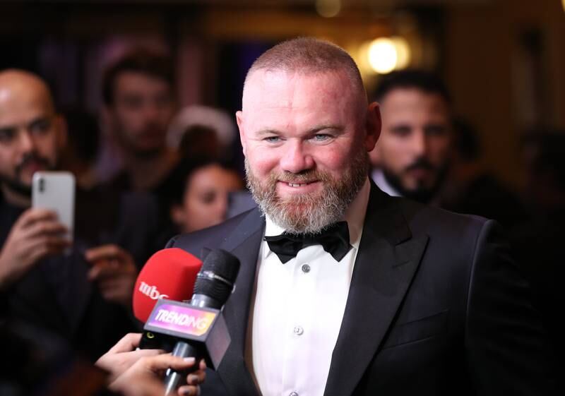 Former England player and DC United manager Wayne Rooney attends Dubai Globe Soccer Awards 2022. Rooney also won the Player Career Award. Chris Whiteoak / The National