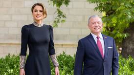 Queen Rania wears embroidered black Dior gown for Jordan's royal wedding