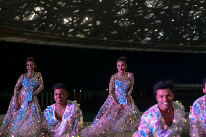 Dancers perform to the popular hit Muqabla Muqabla