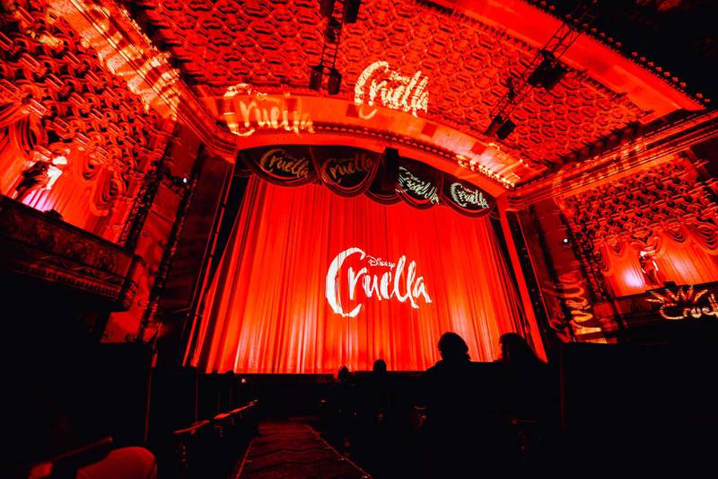 LOS ANGELES, CALIFORNIA - MAY 27: The El Capitan Theatre Hosts Special Opening Night Fan Event For Disney's "Cruella" at El Capitan Theatre on May 27, 2021 in Los Angeles, California.   Matt Winkelmeyer/Getty Images/AFP
== FOR NEWSPAPERS, INTERNET, TELCOS & TELEVISION USE ONLY ==
