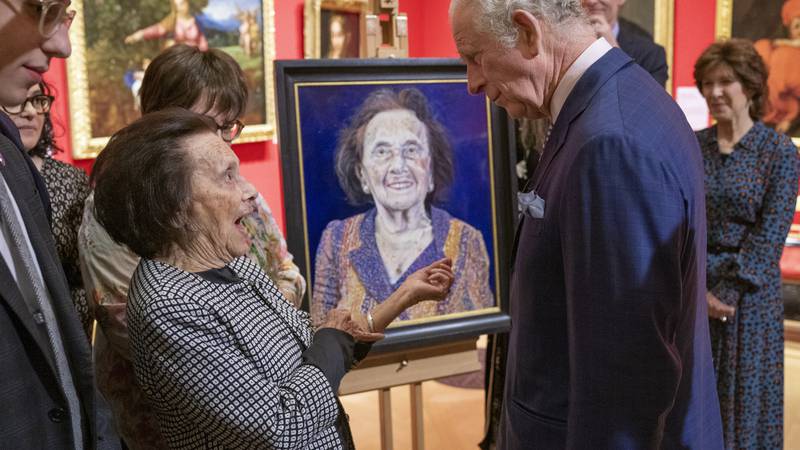 An image that illustrates this article Seven Holocaust survivors feature in paintings commissioned by Prince Charles