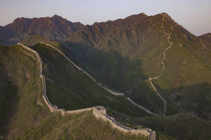 The Huanghuacheng Great Wall is seen in the Huairou district in Beijing, China. Huanghuacheng is the only village with a lakeside by the Great Wall, which is a popular section for tourism. Getty Images