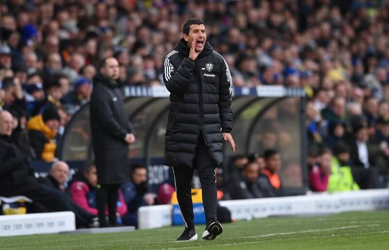 Leeds manager Javi Gracia during his first game in charge against Southampton at Elland Road on February 25, 2023. Getty
