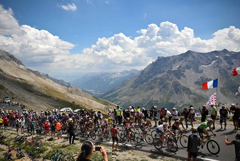 The Peloton during the Stage 12. AFP