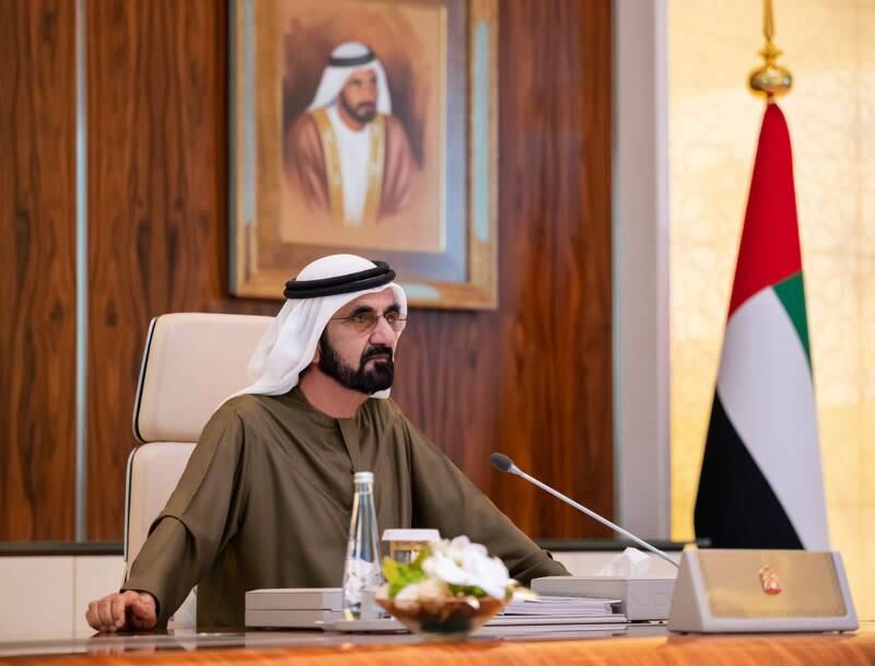 Sheikh Mohammed bin Rashid, Prime Minister and Ruler of Dubai, chaired the first Cabinet meeting of the year. All photos: Sheikh Mohammed bin Rashid / Twitter