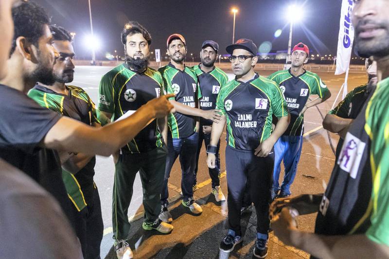 DUBAI, UNITED ARAB EMIRATES. 30 MAY 2019. Ramadan street cricket tournament held in the [parking lot of Global Village. (Photo: Antonie Robertson/The National) Journalist: Nick Webster Section: National.