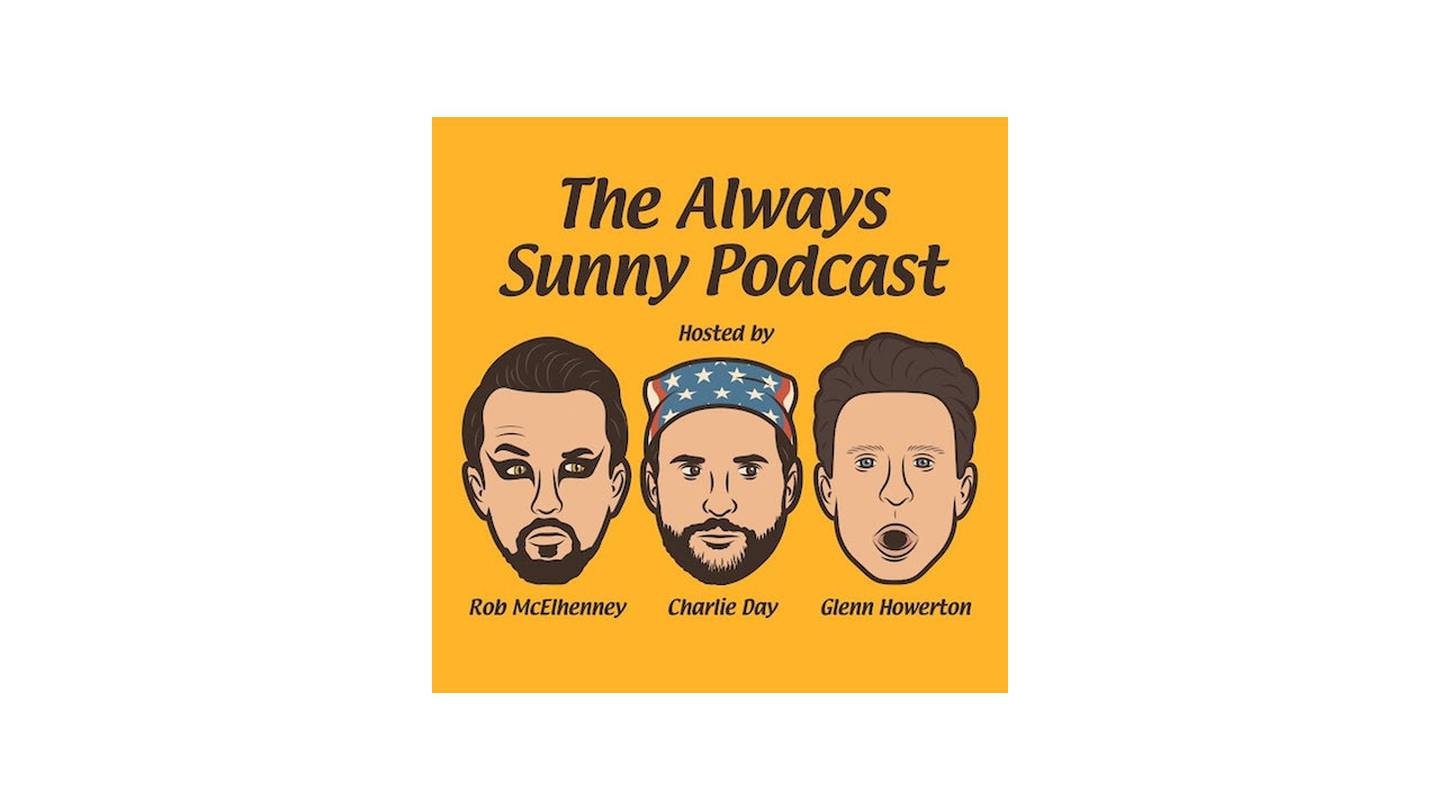 Der Podcast für die langjährige Sendung „It’s Always Sunny in Philadelphia“ wird von den drei Machern und Autoren moderiert.  Foto: Apple Podcasts