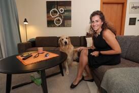Jessy Chami lives in a one-bedroom apartment in JVC with her pet dog Duke. Pawan Singh / The National
