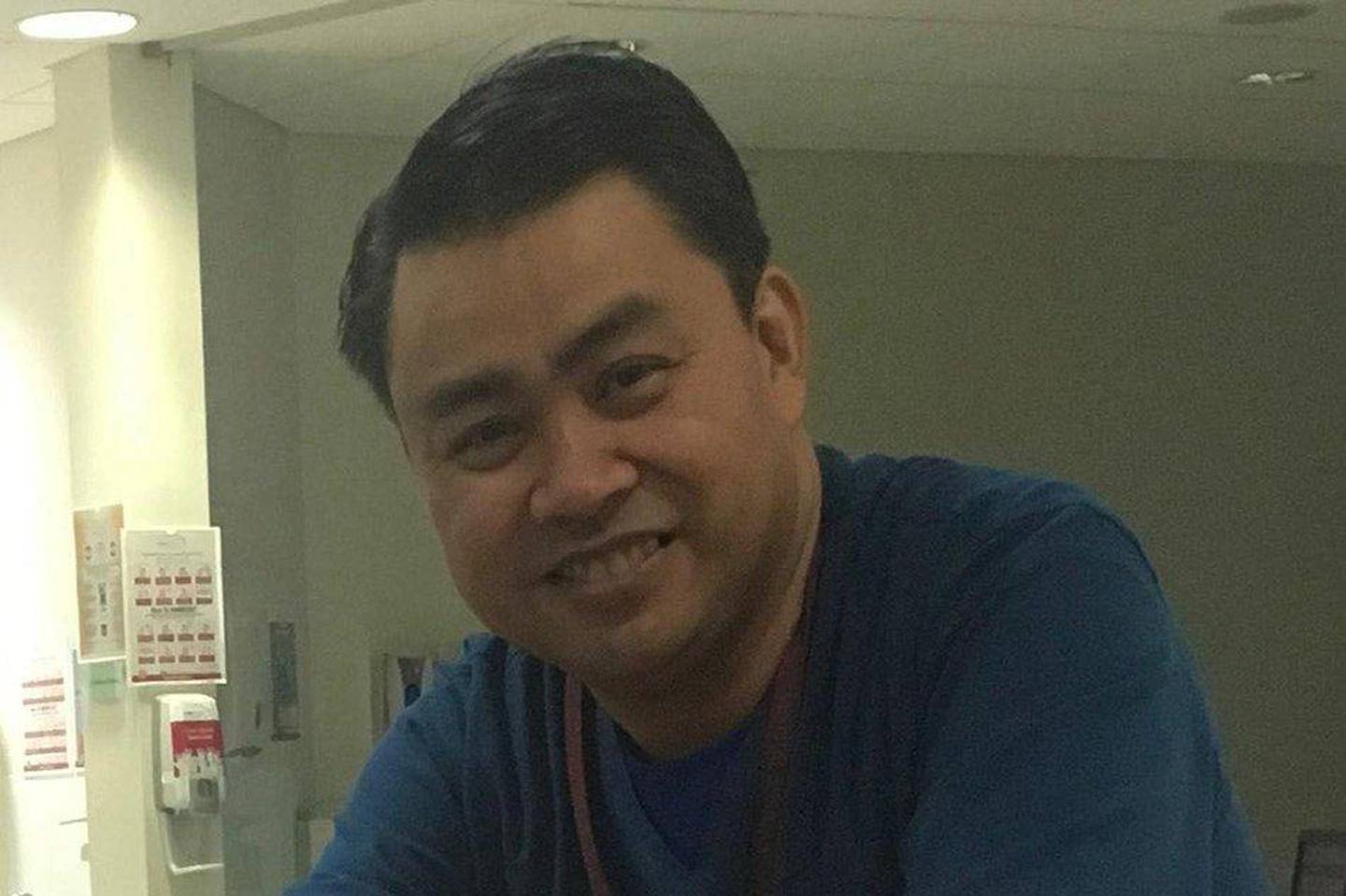 Marlon Jimenea worked in the ICY at the University Hospital of Sharjah and died three weeks after contracting Covid-19. Courtesy: The Filipino Times