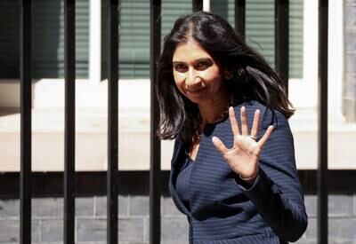 OUT OF THE RACE: Suella Braverman — current Attorney General has promised 'rapid and large tax cuts' to ease inflation. She has said the energy crisis means 'we must suspend the all-consuming desire to achieve net zero by 2050'. Reuters