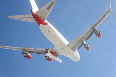 Cosmic Girl flies with LauncherOne rocket attached to its wing. Courtesy Virgin Orbit