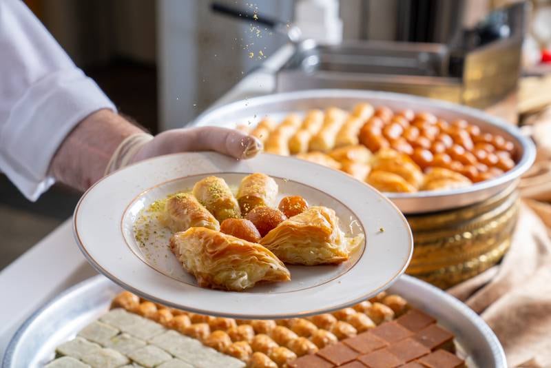 Arabic sweets at Vendome, Emirates Palace.