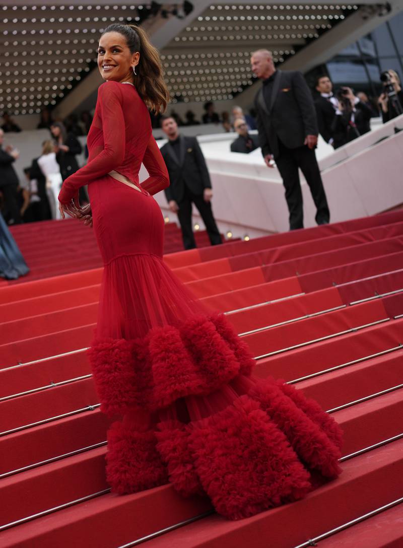 Izabel Goulart arrives for the premiere at the Cannes Film Festival. AP