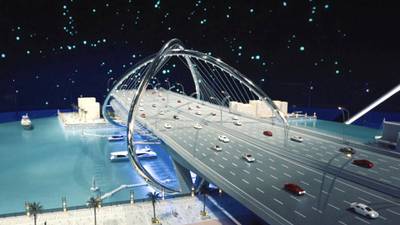 A model of the new Dh394 million Shindagha Bridge. Courtesy: Dubai Government Media Office