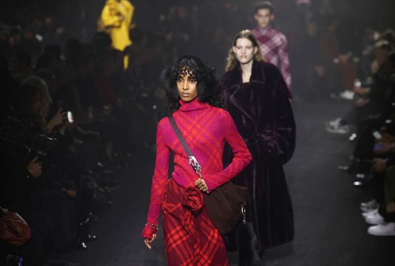 Rich red checks on the runway. Reuters