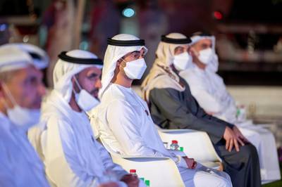 DUBAI, UNITED ARAB EMIRATES - February 09, 2021: HH Sheikh Hamdan bin Mohamed bin Zayed Al Nahyan (C), witnesses the arrival of the Hope Probe in the orbit of Mars, at Mohammed Bin Rashid Space Centre.

( Rashid Al Mansoori / Ministry of Presidential Affairs )
---