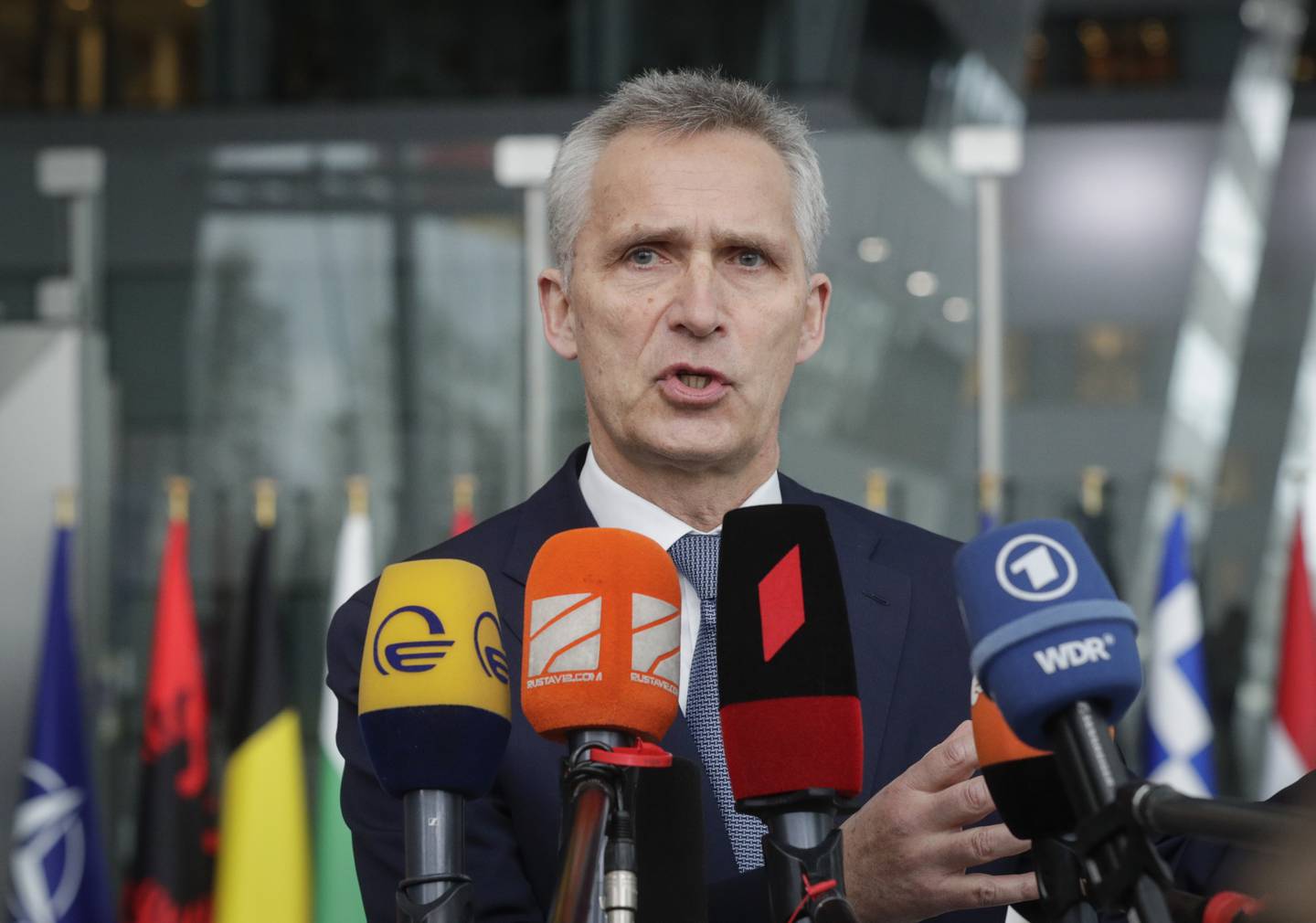 Nato Secretary General Jens Stoltenberg on Wednesday warned the war in Ukraine could last for years. EPA 