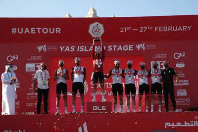 UAE Tour 2021 - 3rd Edition - 7th stage Yas Mall - Abu Dhabi Breakwater 147 km - 27/02/2021 - Tadej Pogacar (SLO - UAE Team Emirates) - photo Luca Bettini/BettiniPhoto©2021